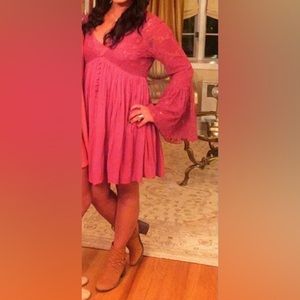 A free people lace bell sleeve dress